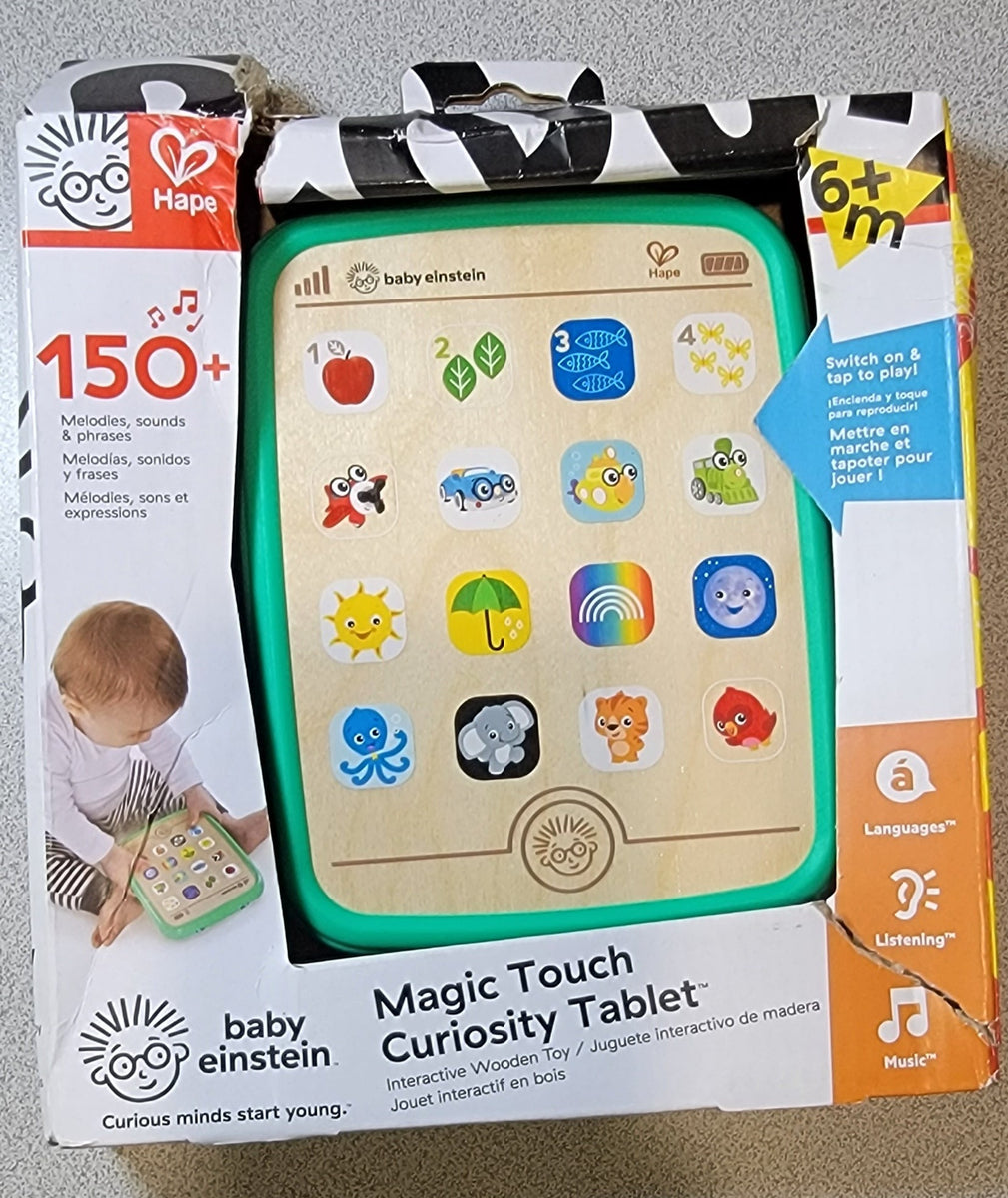 Baby Einstein Magic Touch Curiosity Tablet Wooden Musical Toy, 6 Month –