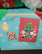 Load image into Gallery viewer, Disney Character Mickey And Minnie Mouse Pillow &amp; Oversized Throw Set Christmas
