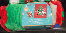 Load image into Gallery viewer, Disney Character Mickey And Minnie Mouse Pillow &amp; Oversized Throw Set Christmas
