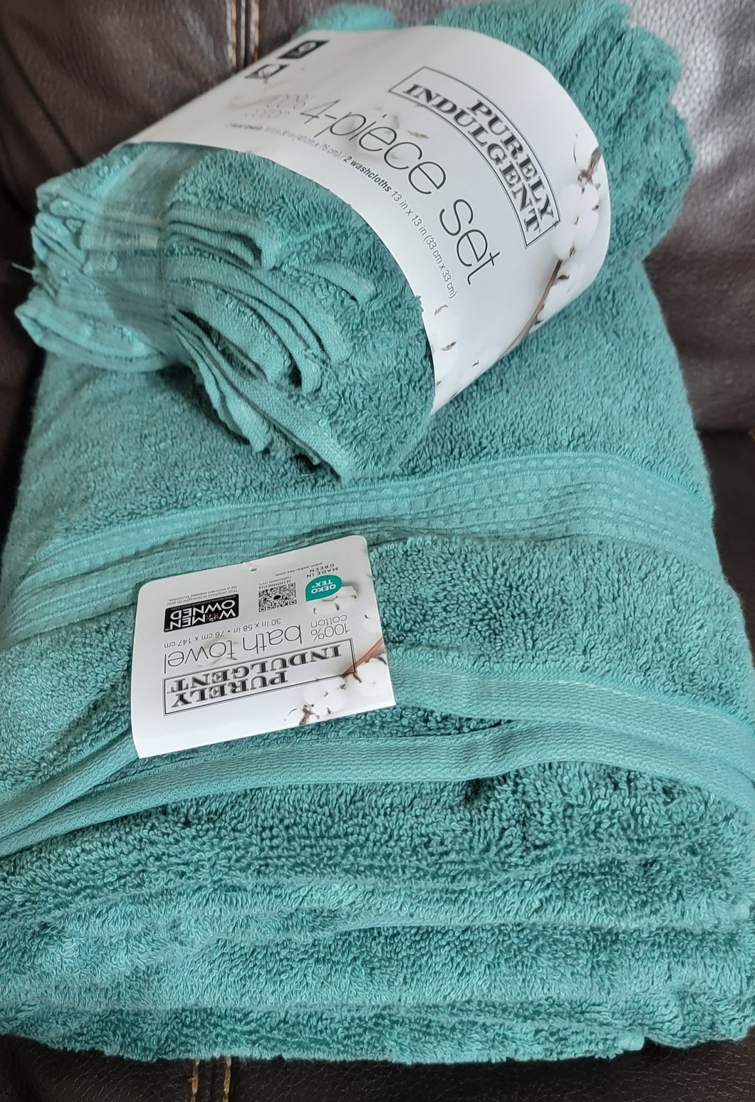 Purely Indulgent 100% Hygrocotton 6-piece Towel Set, 2-BATH, 2-HAND, 2-WASH (Color: Oil Blue)