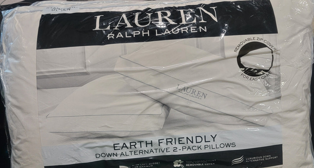 Ralph Lauren Earth Friendly Pillows 2-Pack - Down Alternative, Standard / Queen - 17