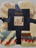 PENDLETON Throw 50 x 70 in Soft Fleece Blanket, White S. Multi