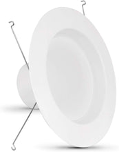 Load image into Gallery viewer, 5/6 in. Integrated LED White Retrofit Recessed Light Trim Dimmable CEC Downlight Daylight 5000K, 6-Pack
