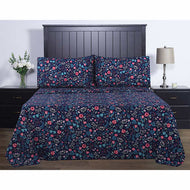 South Point Home Fashions Microfiber 4-Piece Sheet Set, Twin XL, Dacy Floral