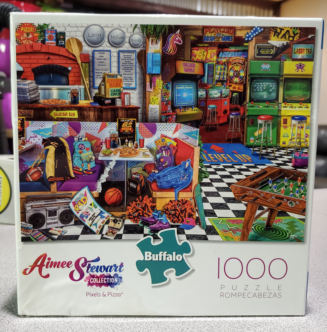 Buffalo Games - Aimee Stewart - Pixels and Pizza - 1000 Piece Jigsaw Puzzle