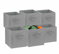 Foldable Storage Cube Bins - Assorted Colors - Pack of 6