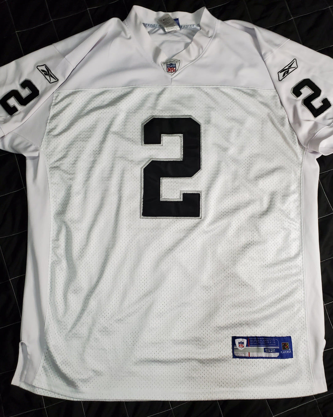 Los Angeles Raiders White Nike Football Jersey with black Satin Stitched #2  - Vintage