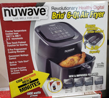 Load image into Gallery viewer, NUWAVE BRIO 6-Quart Digital Air Fryer, 6 easy presets, wattage control up to 1800 Watts (U-OBR)
