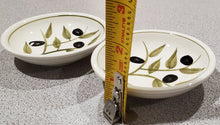 Load image into Gallery viewer, Harry &amp; David Olive Pattern mini Hors d&#39;oeuvre saucers, 2-Pk,  3.5&quot; x 1&quot;
