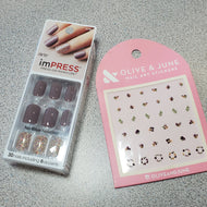 KISS imPRESS Nails Press-On Manicure Nails & Nail Art Stickers Floral Flowers Lot