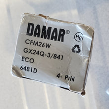 Load image into Gallery viewer, Damar Compact Fluorescent Twin Tube 4-Pin Bulb CFM26W GX24Q-3/841 ECO 6481D 4-PIN
