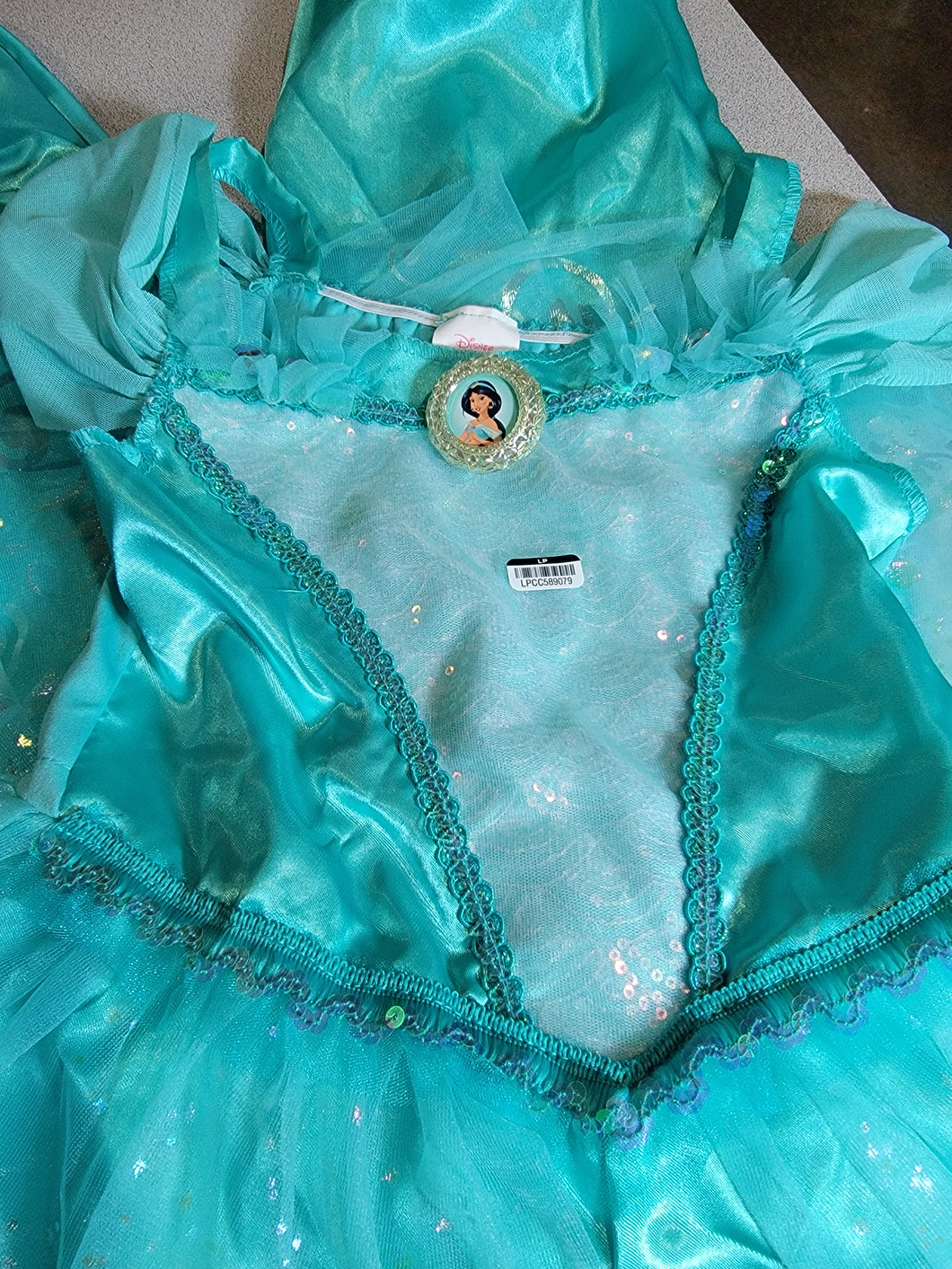 Kids' Deluxe Disney Princess Jasmine Halloween Costume Jumpsuit, Size 4-6X