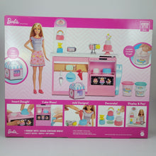 Load image into Gallery viewer, Barbie Cake Decorating Playset, Blonde Doll, Baking Island with Oven, Dough &amp; Toy Icing, for Kids 4-7+ Yrs
