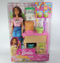 Load image into Gallery viewer, Barbie Noodle Bar Playset with Brunette Doll, Workstation and Accessories, Age 4 yrs+
