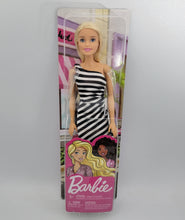 Load image into Gallery viewer, Barbie Doll, Barbie Glitz Doll, Black &amp; White Stripe Ruffle Dress, Age 3 yrs+
