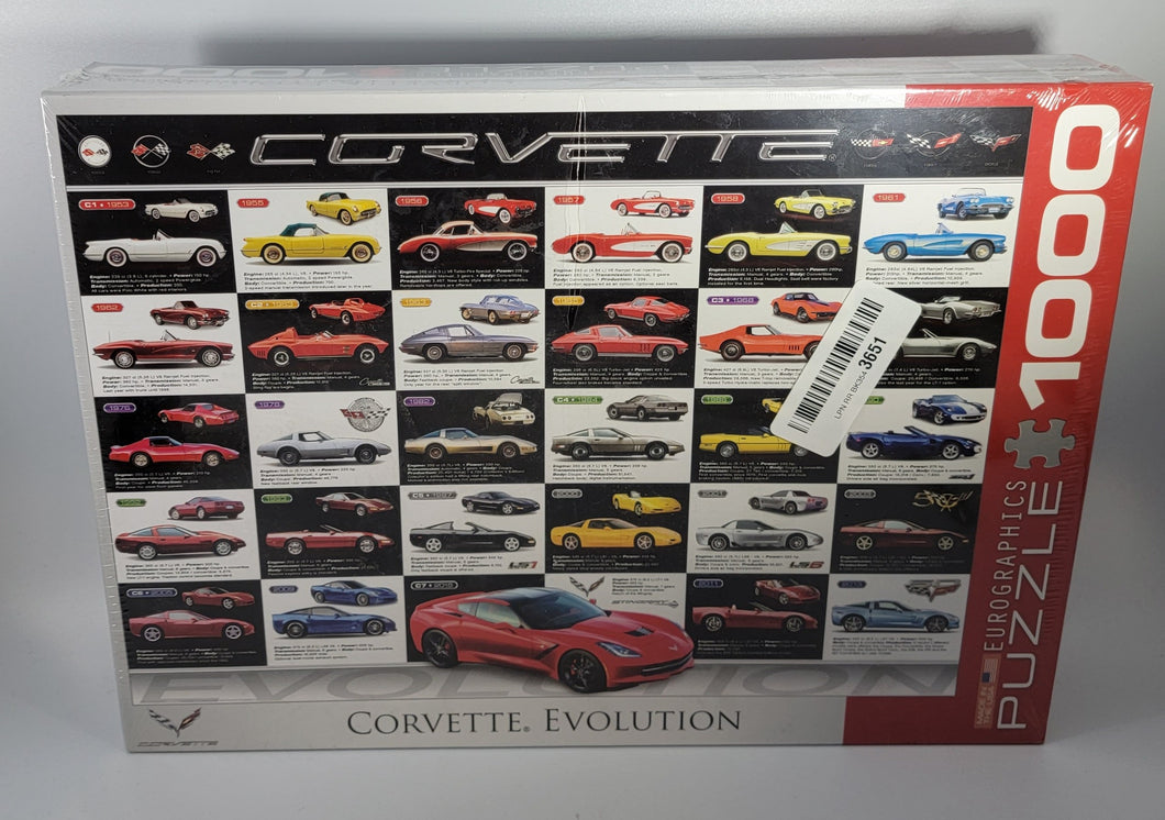 EuroGraphics Corvette Evolution Jigsaw Puzzle (1000-Piece) , Red