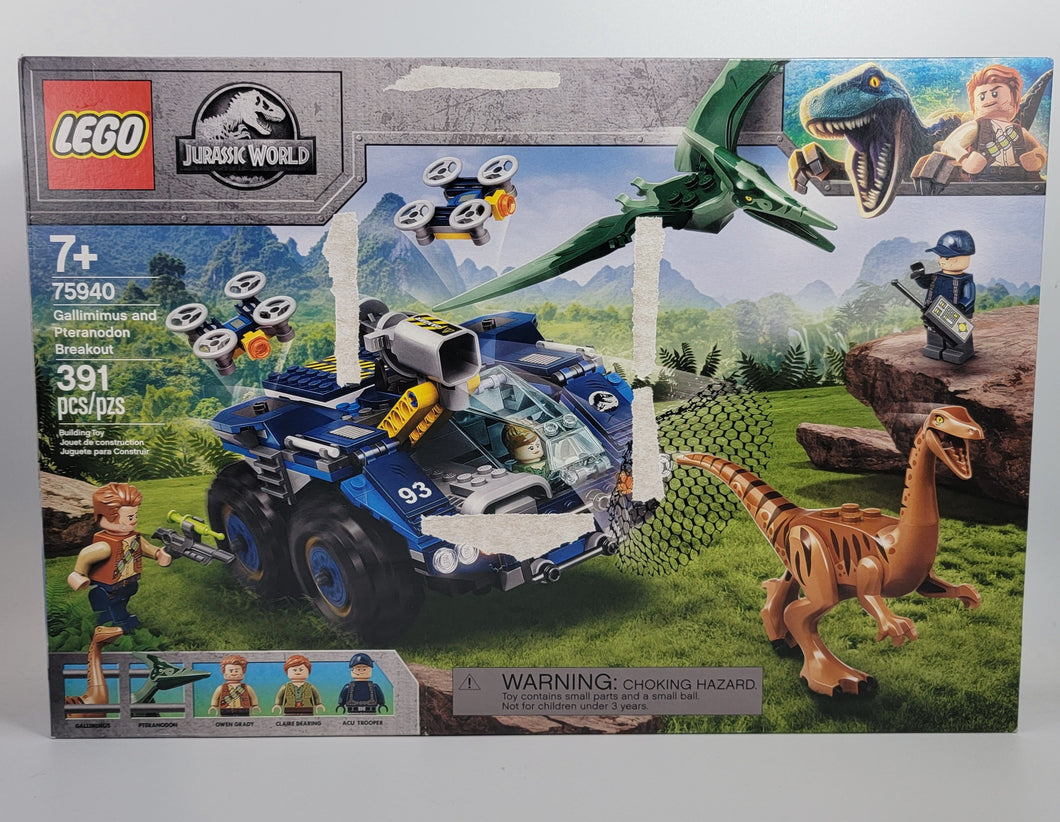 LEGO Jurassic World Gallimimus and Pteranodon Breakout 75940, Dinosaur Building Kit (391 Pieces)
