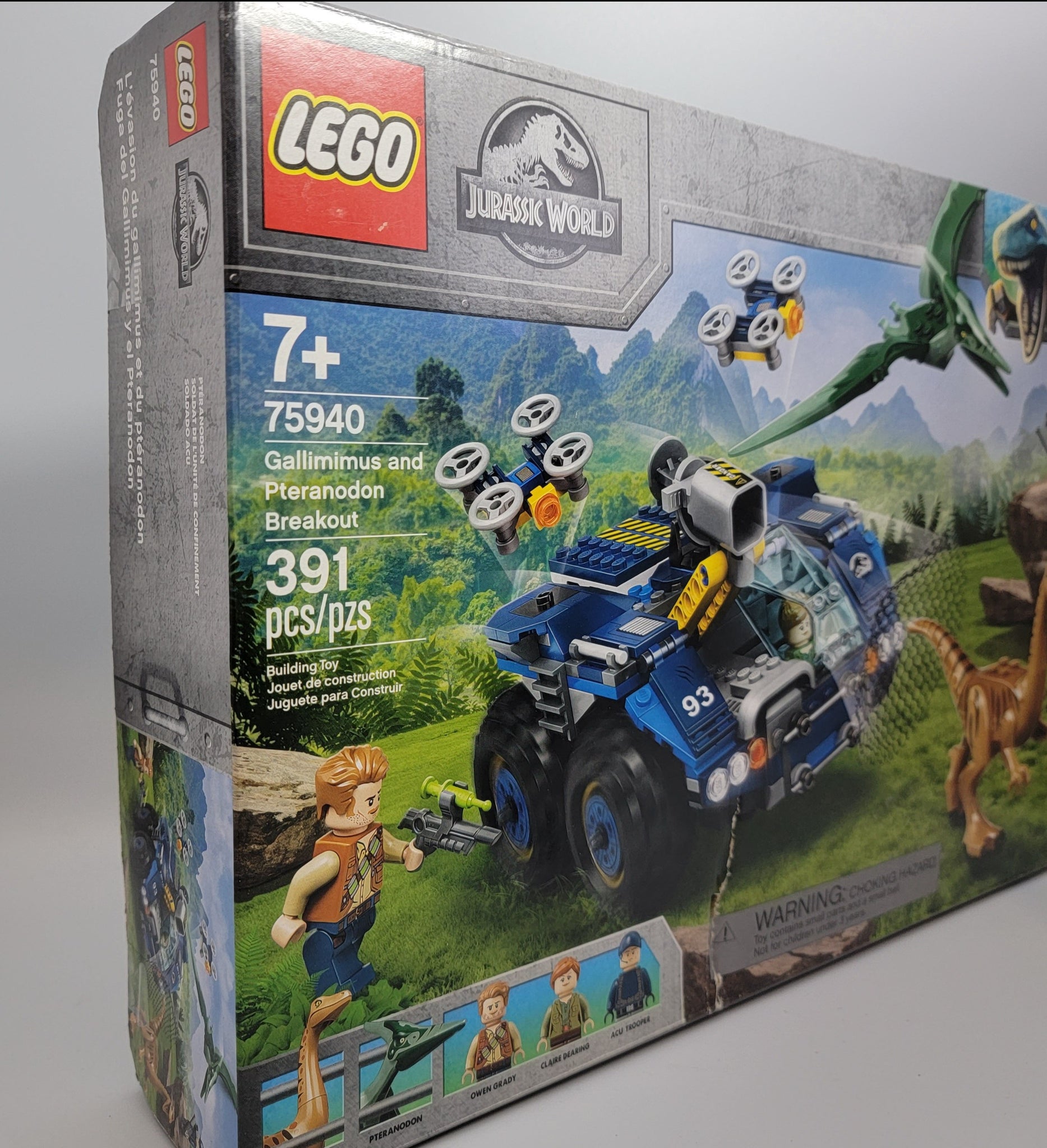 LEGO Jurassic World 75940 Building Set with Gallimimus and Pteranodon  Figures