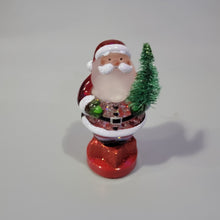 Load image into Gallery viewer, Lighted LED Santa with Tree Mini Shimmer Glitter 3&quot; x 2&quot; Durable Acrylic Snow Globe
