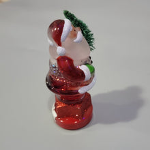 Load image into Gallery viewer, Lighted LED Santa with Tree Mini Shimmer Glitter 3&quot; x 2&quot; Durable Acrylic Snow Globe
