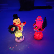 Load image into Gallery viewer, Lighted LED Santa with Tree Mini Shimmer Glitter 3&quot; x 2&quot; Durable Acrylic Snow Globe
