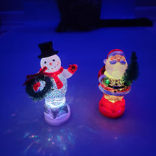 Load image into Gallery viewer, Lighted LED Santa with Tree Mini Shimmer Glitter 3&quot; x 2&quot; Durable Acrylic Snow Globe
