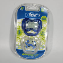 Load image into Gallery viewer, Dr. Brown&#39;s Advantage Baby Pacifiers, Glow-in-The-Dark, 0-6 Month Pacifiers, Blue, 2 Count

