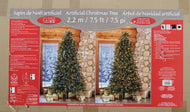 7.5 Ft Pre-Lit Aspen Artificial Christmas Tree - 700 SureBright LED Artificial Christmas Tree -