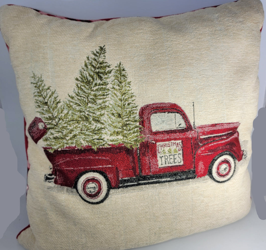 Brentwood Originals Holiday Truck Decorative Christmas Pillow 18