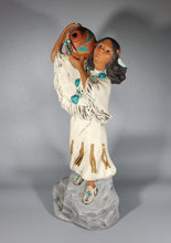 Load image into Gallery viewer, Native American Girl Holding Clay Pot- Standing, Hand Painted Collectable figurine  #12
