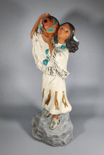 Load image into Gallery viewer, Native American Girl Holding Clay Pot- Standing, Hand Painted Collectable figurine  #12
