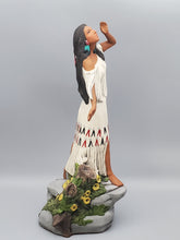 Load image into Gallery viewer, Native American Girl on Cliff - Standing, Hand Painted Collectable figurine  #13
