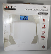 Digital Bathroom Scale with Weight Tracker Clear - Taylor - Up to 400lbs