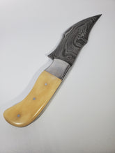 Load image into Gallery viewer, Camel bone Hunting knife DAMASCUS steel KNIFE FULL TANG
