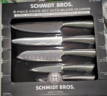 Load image into Gallery viewer, Schmidt Bros. Legacy Series, 5 Pc Ultra Sharp Knife Set + Blade Guards
