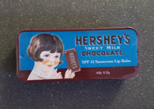 Load image into Gallery viewer, Hershey&#39;s Sweet Milk Chocolate SPF 15 Sunscreen Lip Balm Tin
