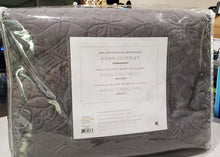 Load image into Gallery viewer, AIDAN Coverlet Embroidered 100% Cotton Shell / 100% Polyester Fill - Size King, Charcoal
