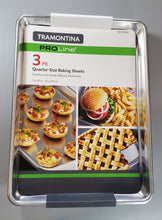Load image into Gallery viewer, Tramontina Aluminum Baking Sheet Pan, Quarter Size, 9.5&quot;L x 13&quot;W, 3 count
