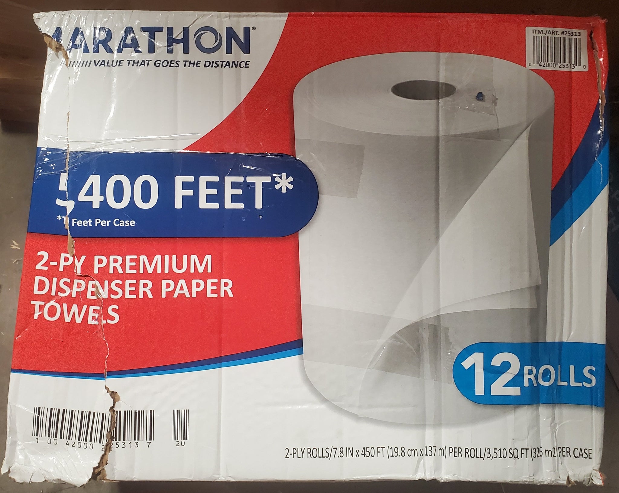 Marathon Paper Towels , 450 ft Rolls, 12-count