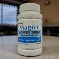 Rising Pharma - Mag64 Magnesium Chloride with Calcium Tablets - 60 Counts