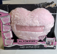 Blackpink Light-Up Plush Heart, Glows with 4 Different Light Shows - Soft Plush Heart Lights Up, Even in Response to Music!
