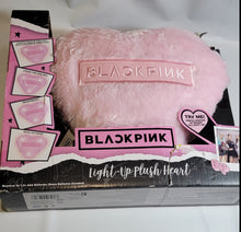 Load image into Gallery viewer, Blackpink Light-Up Plush Heart, Glows with 4 Different Light Shows - Soft Plush Heart Lights Up, Even in Response to Music!
