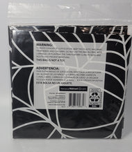 Load image into Gallery viewer, Halloween 4.5 ft x 7 ft Plastic Table Cover Black with White Spiderweb Design
