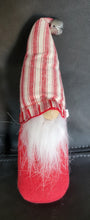 Load image into Gallery viewer, Christmas Gnome, Red/Beige with Ticking, Jingle Bell, Wood Nose 2-Pack
