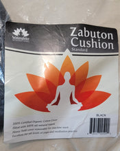 Load image into Gallery viewer, Zabuton Cushion Standard Meditation and Yoga - Black Organic Cotton Cover, Kapok Fill, 24&quot;x24&quot;
