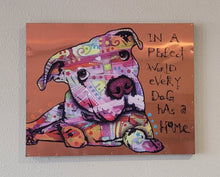 Load image into Gallery viewer, Framed Dogs, Copper Wall Art, Picture, &quot;In a Perfect World&quot;  (19&quot;x15&quot;x1&quot;)
