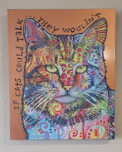 Load image into Gallery viewer, Abstract Talking Cats on Copper - Wall Art  (19&quot;x15 5/8&quot;x1.5&quot;)

