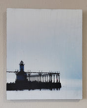 Load image into Gallery viewer, Picture, Wall Art, Decor, Lighthouse, Painted, Wood Grain Box Sign (19&quot;x16&quot;x1&quot;)
