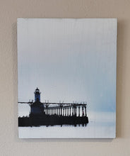 Load image into Gallery viewer, Picture, Wall Art, Decor, Lighthouse, Painted, Wood Grain Box Sign (19&quot;x16&quot;x1&quot;)
