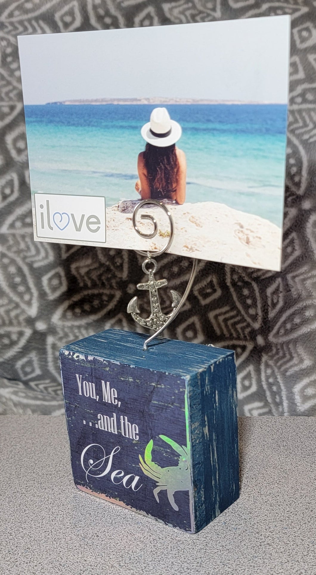 Photo Block Clip with Anchor Charm & 